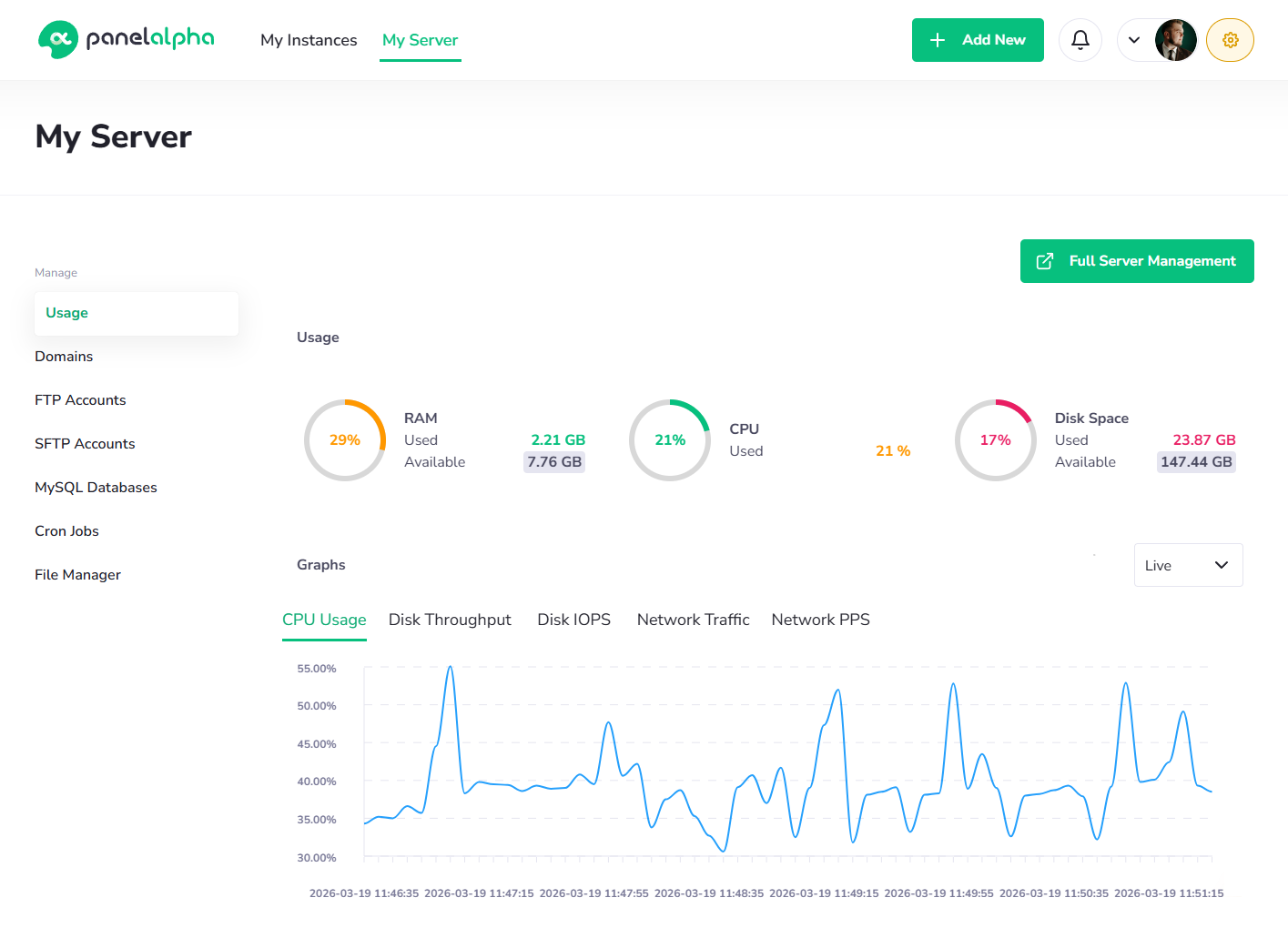 Single Screen Server PanelAlpha Single Server is now in BETA - and FREE!
