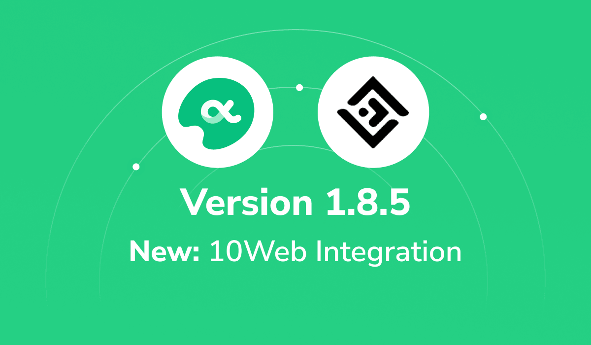 Agentic Website Builder experience powered by 10Web integration – PanelAlpha v1.8.5
