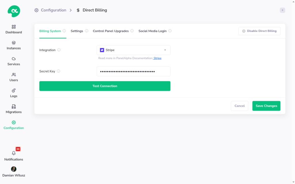 Direct Billing with Stripe - PanelAlpha v1.9.8