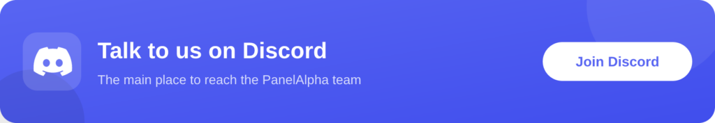 PanelAlpha Community - Discord Channel