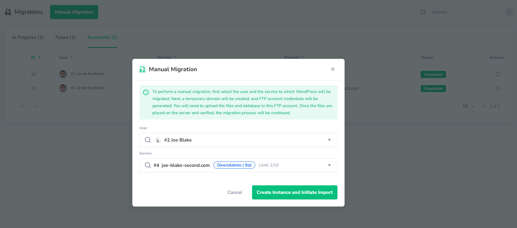 Migration Types | PanelAlpha Documentation